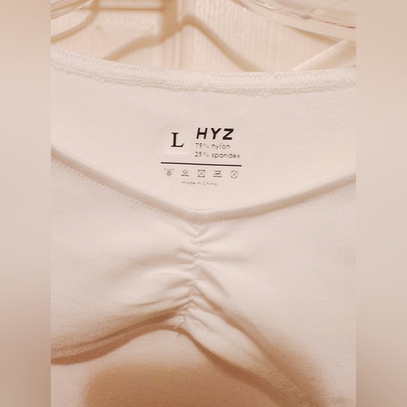 NWOT Women’s Long Sleeve Bodysuit White Size L - Picture 2 of 7